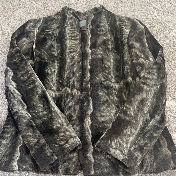 earl rutenberg | Jackets & Coats | Earl Rutenberg Faux Fur Zip Jacket ...